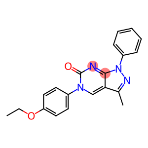 6H-Pyrazolo[3,4-d]pyrimidin-6-one, 5-(4-ethoxyphenyl)-1,5-dihydro-3-methyl-1-phenyl-