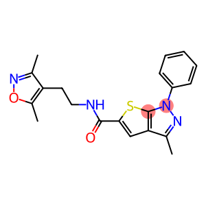 1H-Thieno[2,3-c]pyrazole-5-carboxamide, N-[2-(3,5-dimethyl-4-isoxazolyl)ethyl]-3-methyl-1-phenyl-
