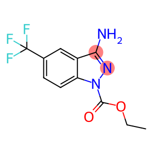 3-Amino-5-(trifluoromethyl)-1H-indazole-1-carboxylic acid ethyl ester