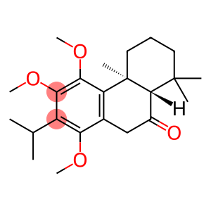 9(5H)-Phenanthrenone, 4b,6,7,8,8a,10-hexahydro-1,3,4-trimethoxy-4b,8,8-trimethyl-2-(1-methylethyl)-, (4bS-trans)- (9CI)