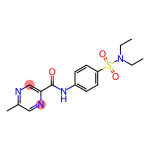 Pyrazinecarboxamide, N-[4-[(diethylamino)sulfonyl]phenyl]-5-methyl- (9CI)