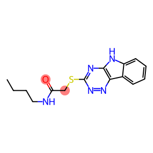 Acetamide, N-butyl-2-(5H-1,2,4-triazino[5,6-b]indol-3-ylthio)-