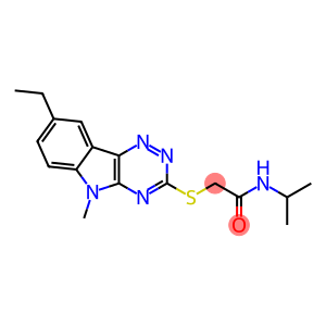 Acetamide, 2-[(8-ethyl-5-methyl-5H-1,2,4-triazino[5,6-b]indol-3-yl)thio]-N-(1-methylethyl)-