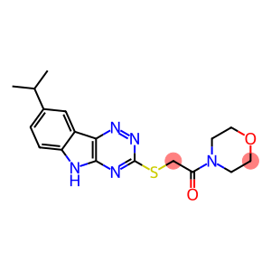 Morpholine, 4-[[[8-(1-methylethyl)-2H-1,2,4-triazino[5,6-b]indol-3-yl]thio]acetyl]- (9CI)