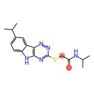 Acetamide, N-(1-methylethyl)-2-[[8-(1-methylethyl)-2H-1,2,4-triazino[5,6-b]indol-3-yl]thio]- (9CI)