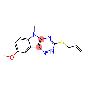 5H-1,2,4-Triazino[5,6-b]indole,8-methoxy-5-methyl-3-(2-propenylthio)-(9CI)