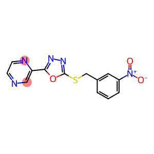 Pyrazine, [5-[[(3-nitrophenyl)methyl]thio]-1,3,4-oxadiazol-2-yl]- (9CI)