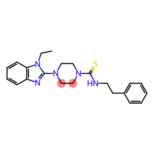 1-Piperazinecarbothioamide,4-(1-ethyl-1H-benzimidazol-2-yl)-N-(2-phenylethyl)-(9CI)