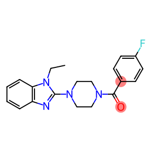 Piperazine, 1-(1-ethyl-1H-benzimidazol-2-yl)-4-(4-fluorobenzoyl)- (9CI)