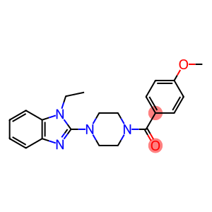 Piperazine, 1-(1-ethyl-1H-benzimidazol-2-yl)-4-(4-methoxybenzoyl)- (9CI)