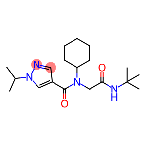 1H-Pyrazole-4-carboxamide,N-cyclohexyl-N-[2-[(1,1-dimethylethyl)amino]-2-oxoethyl]-1-(1-methylethyl)-(9CI)