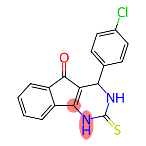 4-(4-CHLOROPHENYL)-2-THIOXO-1,2,3,4-TETRAHYDRO-5H-INDENO[1,2-D]PYRIMIDIN-5-ONE