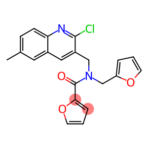 2-Furancarboxamide,N-[(2-chloro-6-methyl-3-quinolinyl)methyl]-N-(2-furanylmethyl)-(9CI)