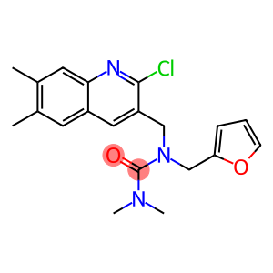 Urea, N-[(2-chloro-6,7-dimethyl-3-quinolinyl)methyl]-N-(2-furanylmethyl)-N,N-dimethyl- (9CI)