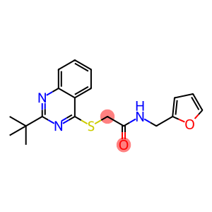 Acetamide, 2-[[2-(1,1-dimethylethyl)-4-quinazolinyl]thio]-N-(2-furanylmethyl)- (9CI)