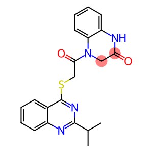 2(1H)-Quinoxalinone, 3,4-dihydro-4-[2-[[2-(1-methylethyl)-4-quinazolinyl]thio]acetyl]-