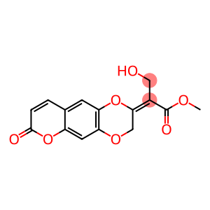 Propanoic acid, 3-hydroxy-2-(7-oxo-7H-pyrano[2,3-g]-1,4-benzodioxin-2(3H)-ylidene)-, methyl ester, (2E)-