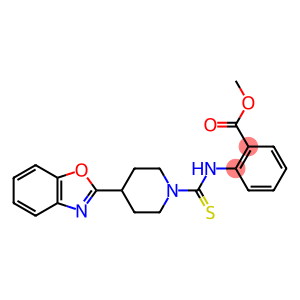 Benzoic acid, 2-[[[4-(2-benzoxazolyl)-1-piperidinyl]thioxomethyl]amino]-, methyl ester