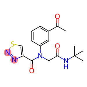 1,2,3-Thiadiazole-4-carboxamide,N-(3-acetylphenyl)-N-[2-[(1,1-dimethylethyl)amino]-2-oxoethyl]-(9CI)