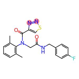 1,2,3-Thiadiazole-4-carboxamide,N-(2,6-dimethylphenyl)-N-[2-[[(4-fluorophenyl)methyl]amino]-2-oxoethyl]-(9CI)