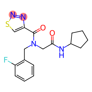 1,2,3-Thiadiazole-4-carboxamide,N-[2-(cyclopentylamino)-2-oxoethyl]-N-[(2-fluorophenyl)methyl]-(9CI)