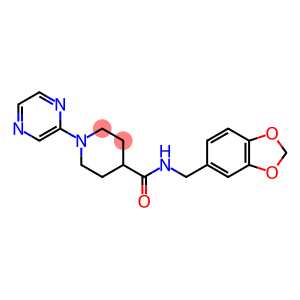 4-Piperidinecarboxamide,N-(1,3-benzodioxol-5-ylmethyl)-1-pyrazinyl-(9CI)