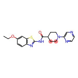 4-Piperidinecarboxamide,N-(6-ethoxy-2-benzothiazolyl)-1-pyrazinyl-(9CI)