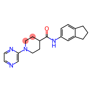 4-Piperidinecarboxamide, N-(2,3-dihydro-1H-inden-5-yl)-1-(2-pyrazinyl)-