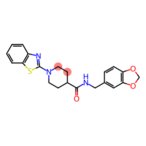 4-Piperidinecarboxamide,N-(1,3-benzodioxol-5-ylmethyl)-1-(2-benzothiazolyl)-(9CI)