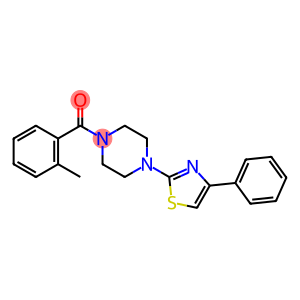 Piperazine, 1-(2-methylbenzoyl)-4-(4-phenyl-2-thiazolyl)- (9CI)