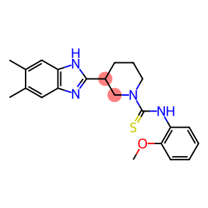 1-Piperidinecarbothioamide,3-(5,6-dimethyl-1H-benzimidazol-2-yl)-N-(2-methoxyphenyl)-(9CI)