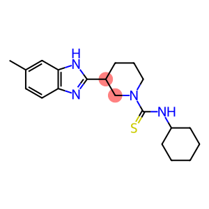 1-Piperidinecarbothioamide,N-cyclohexyl-3-(5-methyl-1H-benzimidazol-2-yl)-(9CI)