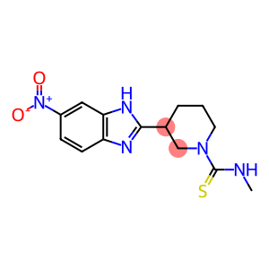 1-Piperidinecarbothioamide, N-methyl-3-(6-nitro-1H-benzimidazol-2-yl)-