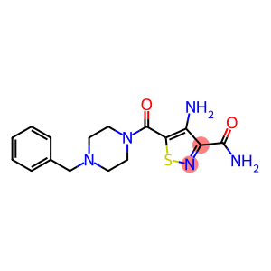 3-Isothiazolecarboxamide, 4-amino-5-[[4-(phenylmethyl)-1-piperazinyl]carbonyl]-