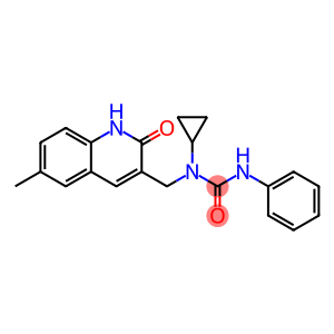 Urea, N-cyclopropyl-N-[(1,2-dihydro-6-methyl-2-oxo-3-quinolinyl)methyl]-N-phenyl- (9CI)