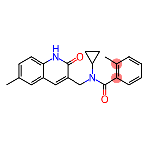 Benzamide, N-cyclopropyl-N-[(1,2-dihydro-6-methyl-2-oxo-3-quinolinyl)methyl]-2-methyl- (9CI)