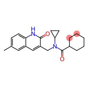 Cyclohexanecarboxamide, N-cyclopropyl-N-[(1,2-dihydro-6-methyl-2-oxo-3-quinolinyl)methyl]- (9CI)