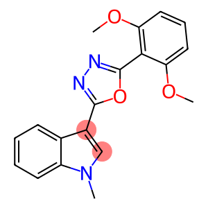 1H-Indole, 3-[5-(2,6-dimethoxyphenyl)-1,3,4-oxadiazol-2-yl]-1-methyl-