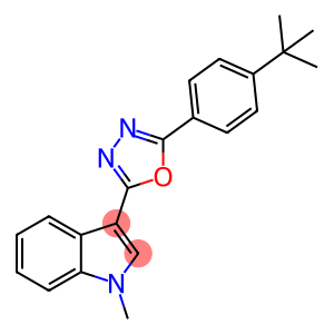 1H-Indole,3-[5-[4-(1,1-dimethylethyl)phenyl]-1,3,4-oxadiazol-2-yl]-1-methyl-(9CI)