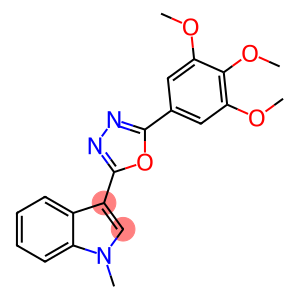 1H-Indole,1-methyl-3-[5-(3,4,5-trimethoxyphenyl)-1,3,4-oxadiazol-2-yl]-(9CI)