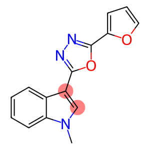 1H-Indole,3-[5-(2-furanyl)-1,3,4-oxadiazol-2-yl]-1-methyl-(9CI)