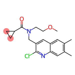 Cyclopropanecarboxamide, N-[(2-chloro-6,7-dimethyl-3-quinolinyl)methyl]-N-(2-methoxyethyl)- (9CI)