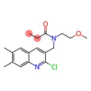 Propanamide, N-[(2-chloro-6,7-dimethyl-3-quinolinyl)methyl]-N-(2-methoxyethyl)- (9CI)