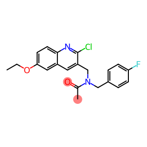 Acetamide, N-[(2-chloro-6-ethoxy-3-quinolinyl)methyl]-N-[(4-fluorophenyl)methyl]- (9CI)