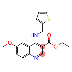 3-Quinolinecarboxylicacid,6-methoxy-4-[(2-thienylmethyl)amino]-,ethylester(9CI)