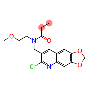 Propanamide, N-[(6-chloro-1,3-dioxolo[4,5-g]quinolin-7-yl)methyl]-N-(2-methoxyethyl)- (9CI)