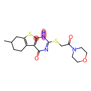 [1]Benzothieno[2,3-d]pyrimidin-4(1H)-one, 5,6,7,8-tetrahydro-7-methyl-2-[[2-(4-morpholinyl)-2-oxoethyl]thio]-