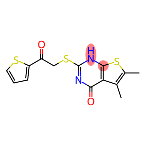 Thieno[2,3-d]pyrimidin-4(1H)-one, 5,6-dimethyl-2-[[2-oxo-2-(2-thienyl)ethyl]thio]- (9CI)