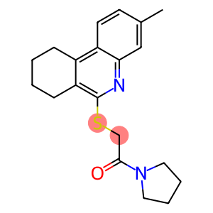 Pyrrolidine, 1-[[(7,8,9,10-tetrahydro-3-methyl-6-phenanthridinyl)thio]acetyl]- (9CI)