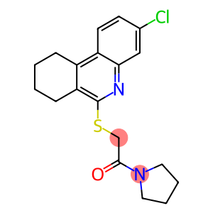 Pyrrolidine, 1-[[(3-chloro-7,8,9,10-tetrahydro-6-phenanthridinyl)thio]acetyl]- (9CI)